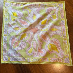 Emilio Pucci Silk Scarf - Pink and Yellow
